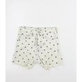 Pull&Bear Womens Ivory Polka Dot Cut-Off Shorts Size 24 in