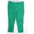 Preworn Womens Green Cropped Trousers Size 32 in L23 in