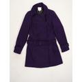 Rocha John Rocha Womens Purple Knit Trench Coat Coat Size 8
