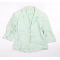 Minuet Womens Green Viscose Jacket Blazer Size M