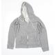 WHITE LABEL Boys Grey Full Zip Hoodie Size 12 Years