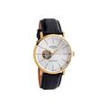 Rotary GS00036/06 Gold Plated Automatic Black Strap Watch - W12102