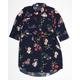 Dorothy Perkins Womens Blue Floral Polyester Shirt Dress Size 16 Collared Button - Red Purple Coral Burgandy flowers