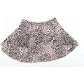 ASOS Womens Pink Animal Print A-Line Skirt Size 16