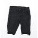 River Island Mens Black Denim Bermuda Shorts Size 30