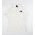 Nike Boys White Cotton Basic Polo Size 12 Years Collared Button