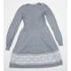 Oasis Womens Size 4 Geometric Cotton Grey Dress (Regular)