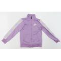 Nike Girls Purple Polyester Full Zip Sweatshirt Size 4-5 Years Zip