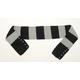 George Womens Black Striped Knit Scarf