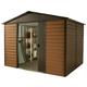 YardMaster 10' x 8' Woodgrain Shiplap Metal Garden Shed