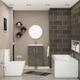 1700 x 750mm Amaze Square Double Ended Bath + Elena Toilet & 600mm 2 Door Vanity Unit Basin