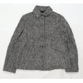 Marks and Spencer Womens Grey Herringbone Jacket Coat Size 14