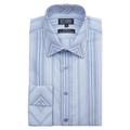 Stvdio by Jeff Banks Blue & White Mix Stripe Shirt 15 Blue