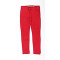 River Island Womens Red Straight Jeans Size 10 L29 in