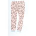 George Girls Pink Animal Print Sweatpants Trousers Size 11-12 Years