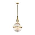 Aster 3 Light Globe Ceiling Pendant Brass, E14