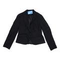 George Womens Size 10 Black Linen Blend Work Office Business Professional Formal Jacket (Regular)