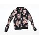 F&F Womens Black Floral Jacket Size 8 Zip