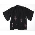 Scarlet & Jo Womens Black Floral Jacket Size 22 - Longline Over shirt like Jacket