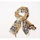 Preworn Womens Brown Floral Knit Scarf
