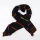 Zara Womens Black Striped Knit Scarf - Oversized