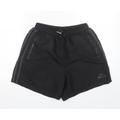 Lonsdale Mens Black Striped Polyester Sweat Shorts Size M Regular