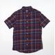 Burton Mens Multicoloured Plaid Button-Up Size S