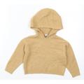 TU Boys Beige Acrylic Pullover Hoodie Size 3 Years Pullover