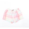 F&F Womens Pink Check Sleep Shorts Size 6