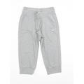 Nike Girls Grey Cotton Sweat Shorts Size S L17 in Regular