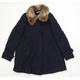 Kimchi Blue Womens Blue Overcoat Coat Size S - Faux fur Collar