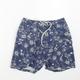 Matalan Mens Blue Geometric Cargo Shorts Size S - Swim Shorts