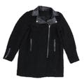 F&F Womens Size 14 Black Leather Style Collar Coat