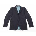 Tommy Hilfiger Mens Blue Striped Rayon Jacket Blazer Size 40