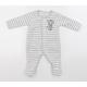 Disney Baby Baby White Striped Polyester Babygrow One-Piece Size 0-3 Months - Elephant