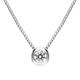 18ct White Gold 0.23ct Diamond Round Tube Set Pendant