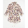 Brave Soul Womens Size S Floral Cream Raincoat