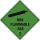 Non Flammable Gas 2 - Self Adhesive Diamond Label - 200 x 200mm