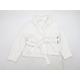 John Lewis Womens White Solid Fleece Top Robe Size 16