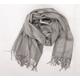 Preworn Unisex Grey Check Knit Scarf - Blanket Scarf