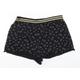George Womens Black Geometric Cotton Sweat Shorts Size 8 Regular - Love Hear Pyjama Shorts