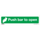 Sealey Self Adhesive Vinyl Push Bar To Open Sign Pack of 10