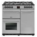 Belling 444444122 Farmhouse 90DFT Silver 90cm Dual Fuel Range Cooker