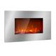 Klarstein Lausanne Luxe Electric Fireplace 2000W 2 Heat Settings 90 cm Stainless Steel
