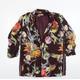 ana jakobs Womens Brown Floral Jacket Blazer Size L