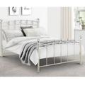 Sophie - Double - High Foot-End Metal Bed - White - Metal - 4ft6 - Happy Beds