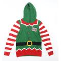 NEXT Boys Green Acrylic Pullover Hoodie Size 11 Years - Christmas