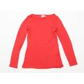Esprit Womens Size S Striped Red T-Shirt (Regular)