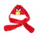 Preworn Boys Red Striped Polyester Scarf One Size - Angry Birds