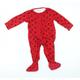 Mothercare Baby Red Animal Print Babygrow One-Piece Size 9-12 Months - ladybird